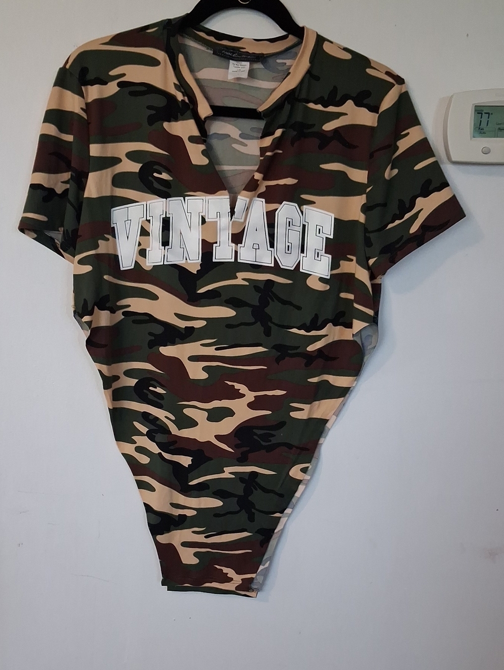 Camo 'Vintage' Tank Bodysuit - Green Camo